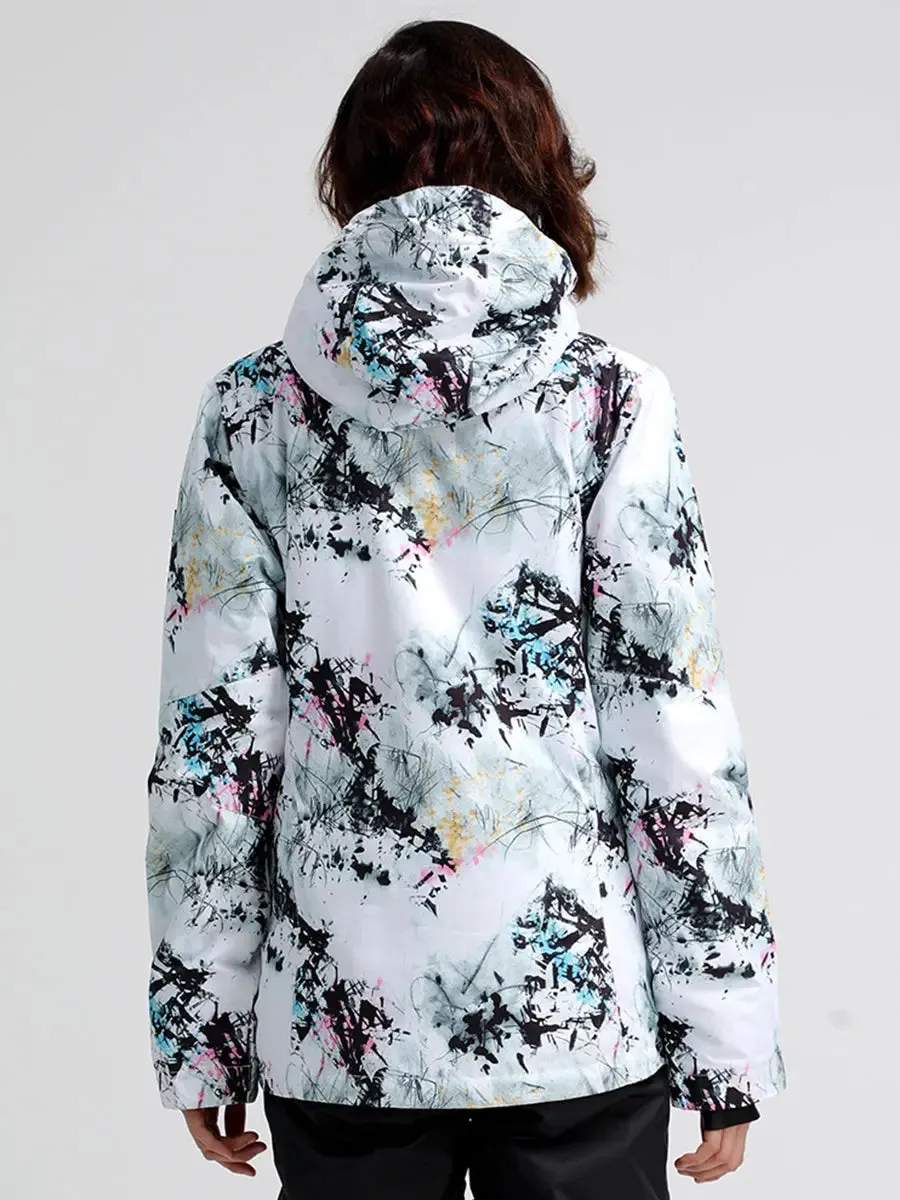 Women Floral Printed Snowboarding Jacket