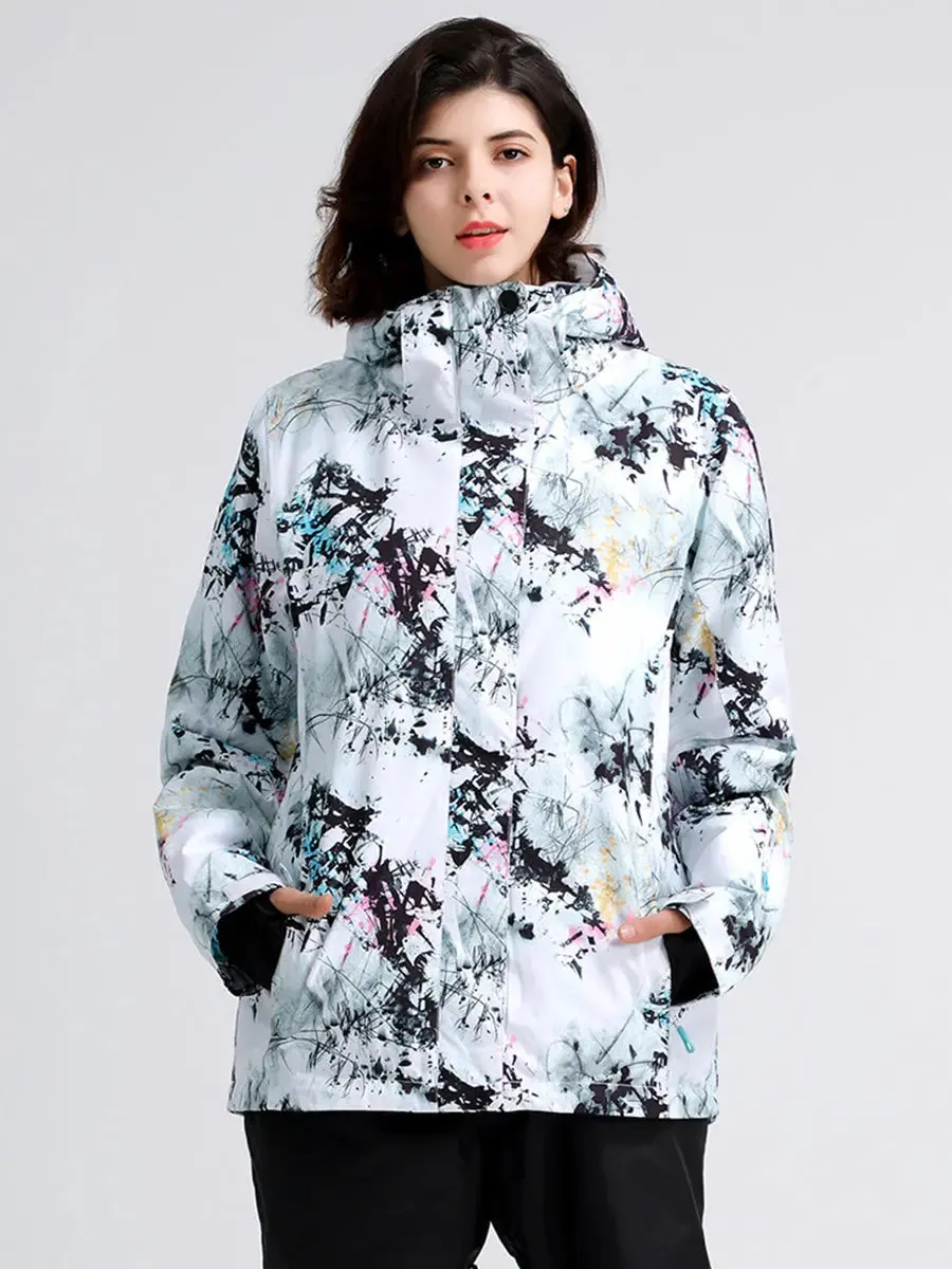 Women Floral Printed Snowboarding Jacket