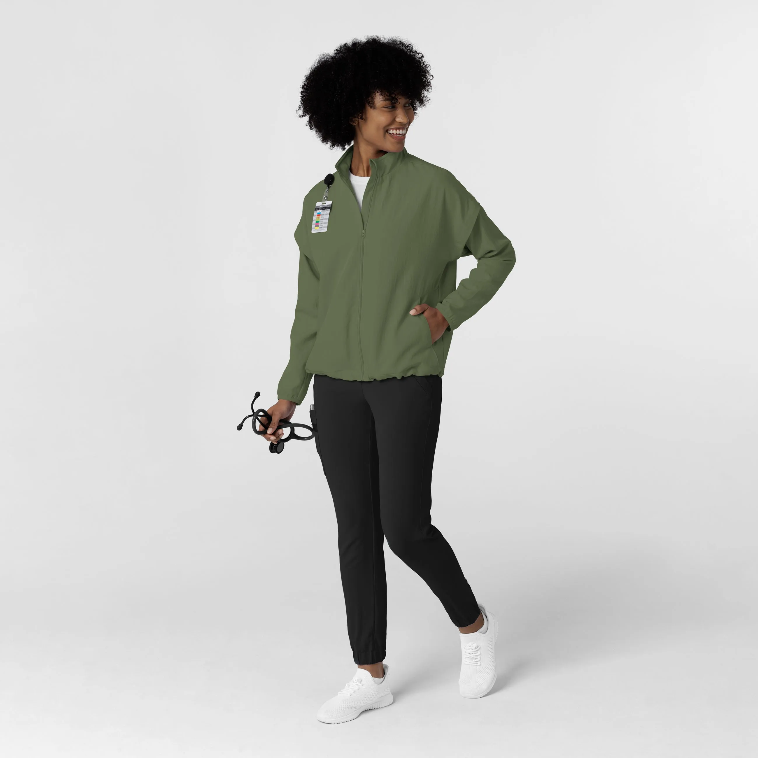 Women's BreezeBreaker Scrub Jacket - Olive