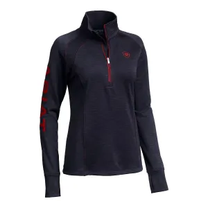 Womens Tek Team 1/2 Zip Heather/Navy