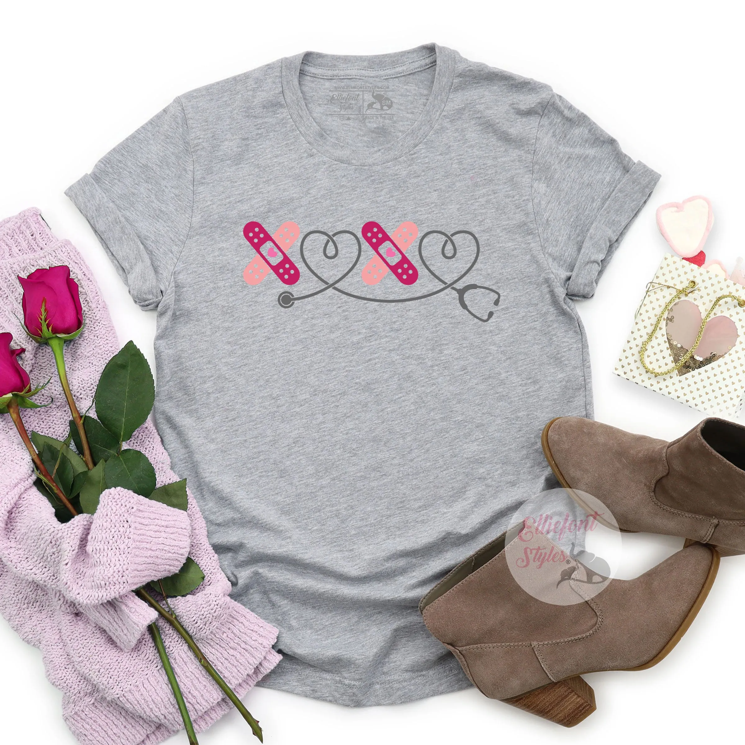 XOXO Nurse Valentines Shirt