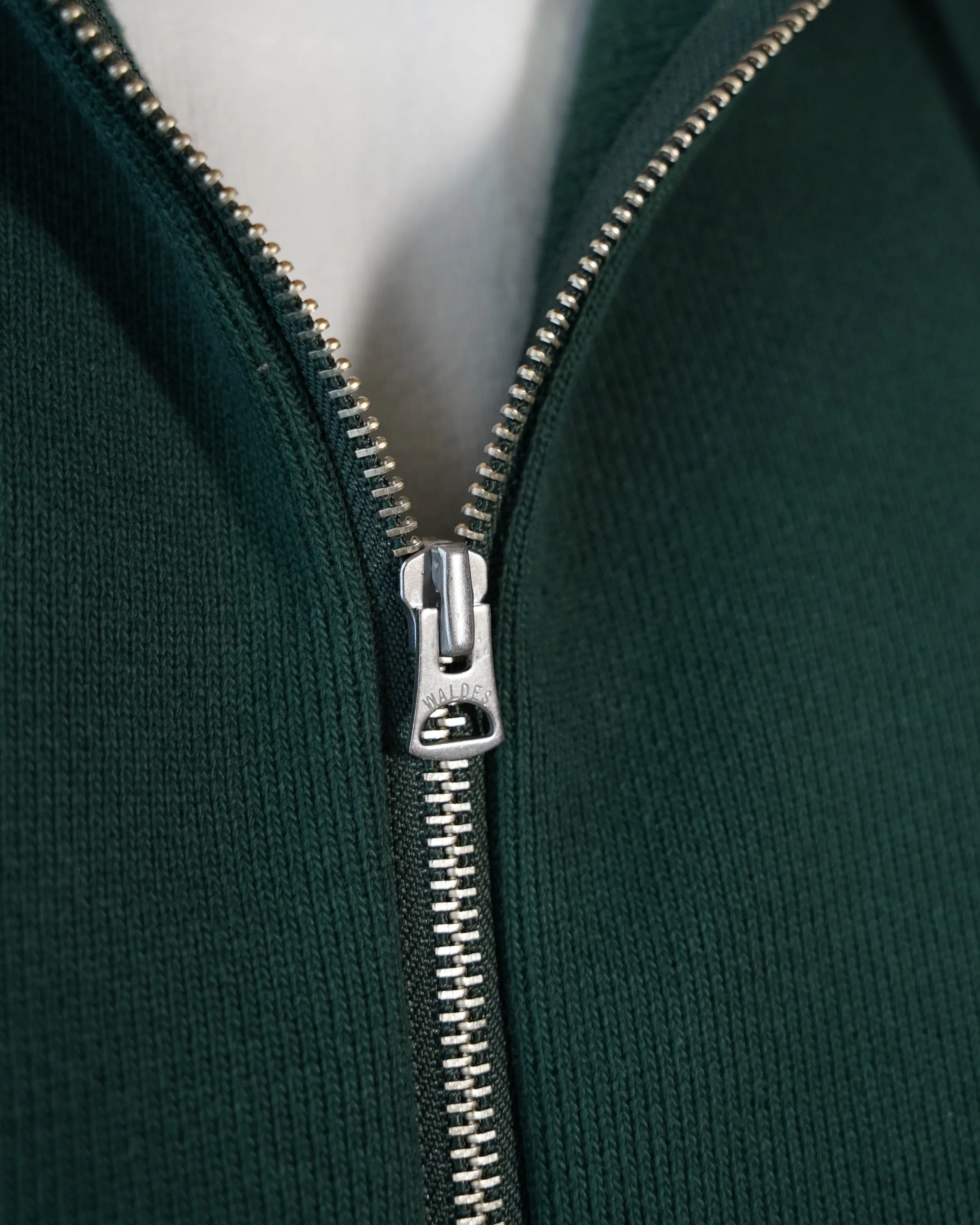 Zip Hoodie - 876gsm Double Heavyweight French Terry - Green